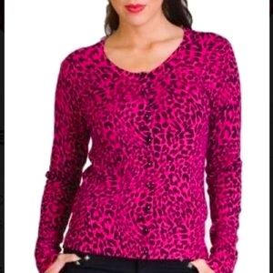 Pink Leopard Cardigan Size M
